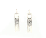 New 1.27ctw Pave Diamond Inside Out Hoop Earrings in 14K