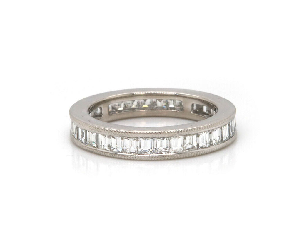 1.57ctw Baguette Diamond Channel Set Eternity Band Ring in Platinum