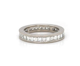 1.57ctw Baguette Diamond Channel Set Eternity Band Ring in Platinum