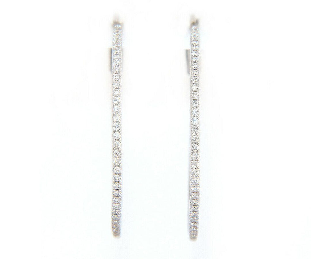 New 0.25ctw Diamond Hoop Earrings in 14K