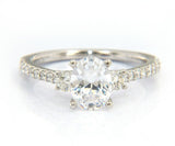 New Gabriel & Co. Diamond Three Stone Semi Mount Ring in 14K