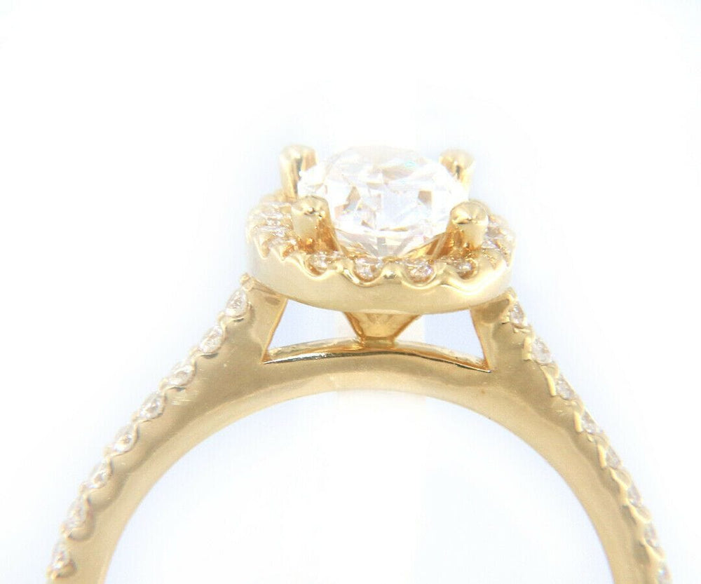 New Gabriel & Co. Oval Diamond Halo Semi Mount Ring in 14K