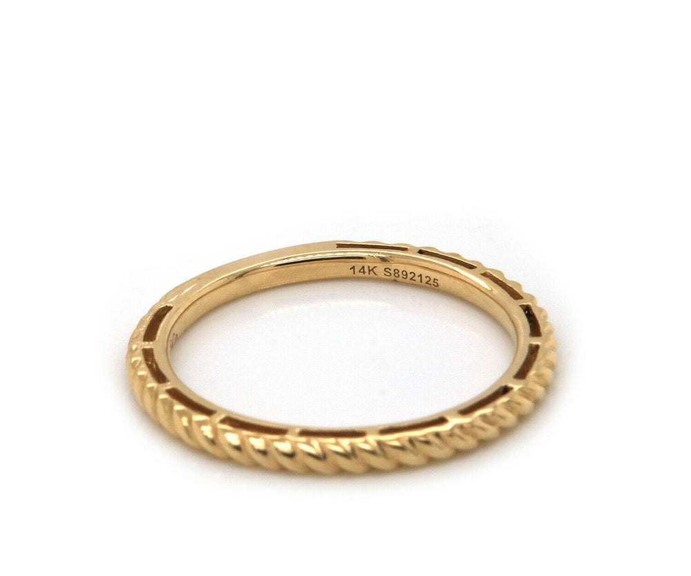 New Gabriel & Co. Twisted Rope Stackable Band Ring in 14K