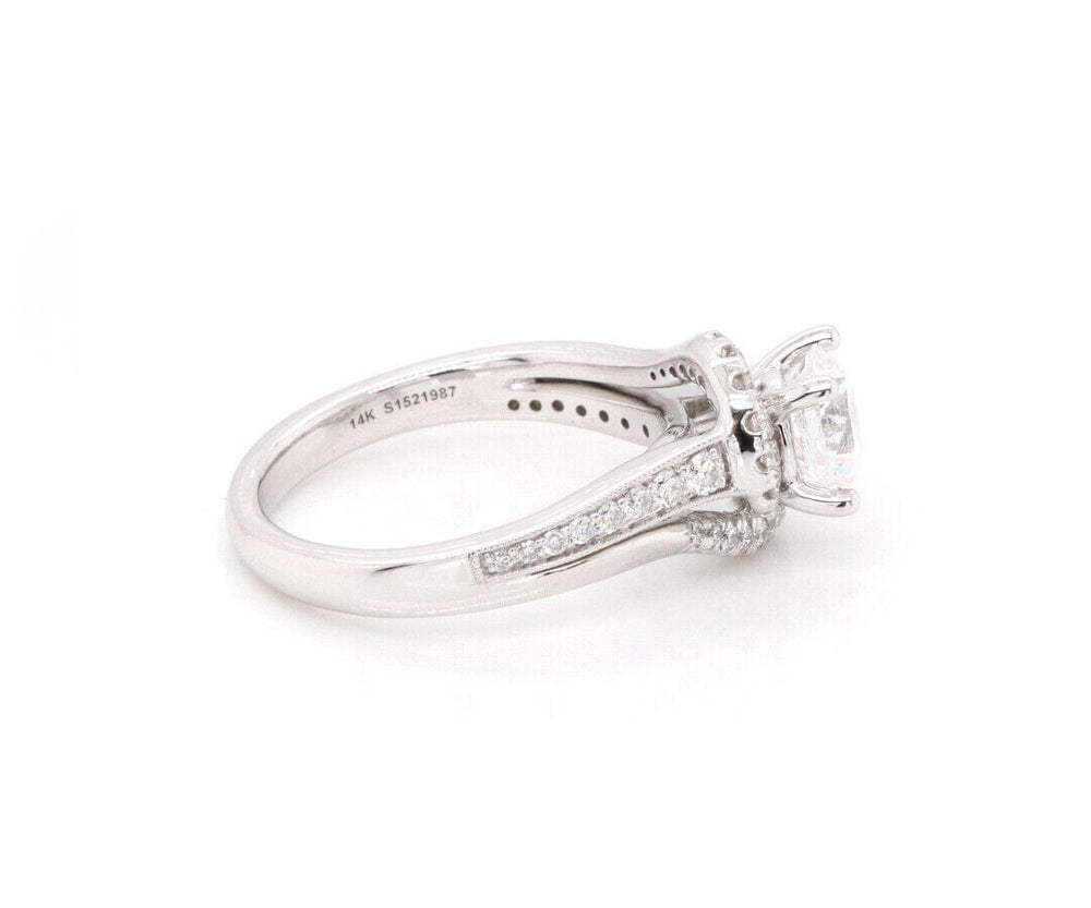 New Gabriel & Co. 0.37ctw Diamond Swirl Semi Mount Ring in 14K