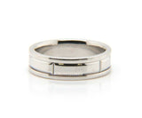 Gents Christian Bernard Groove  Wedding Band