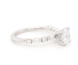 New Gabriel & Co. 0.51ctw Marquise and Round Diamond Semi Mount Ring in 14K