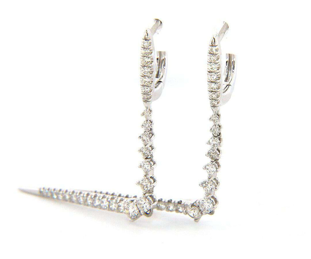 Dazzling Gabriel & Co 0.94 CTW Diamond Dangle Earrings in 14K, New