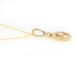 New 0.33ctw Diamond Halo Pendant Necklace in 14kt
