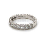 New Gabriel & Co. Straight Scalloped Diamond Anniversary Band Ring in 14K