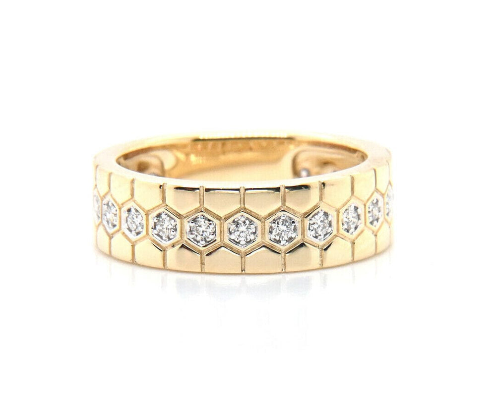 New Gabriel & Co. 0.24ctw Diamond Hexagon Pattern Ring in 14K