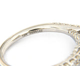 New Gabriel & Co. Halo Double Row Semi Mount Ring in 18kt