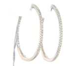 New 0.25ctw Diamond Inside Out Hoop Earrings in 14K