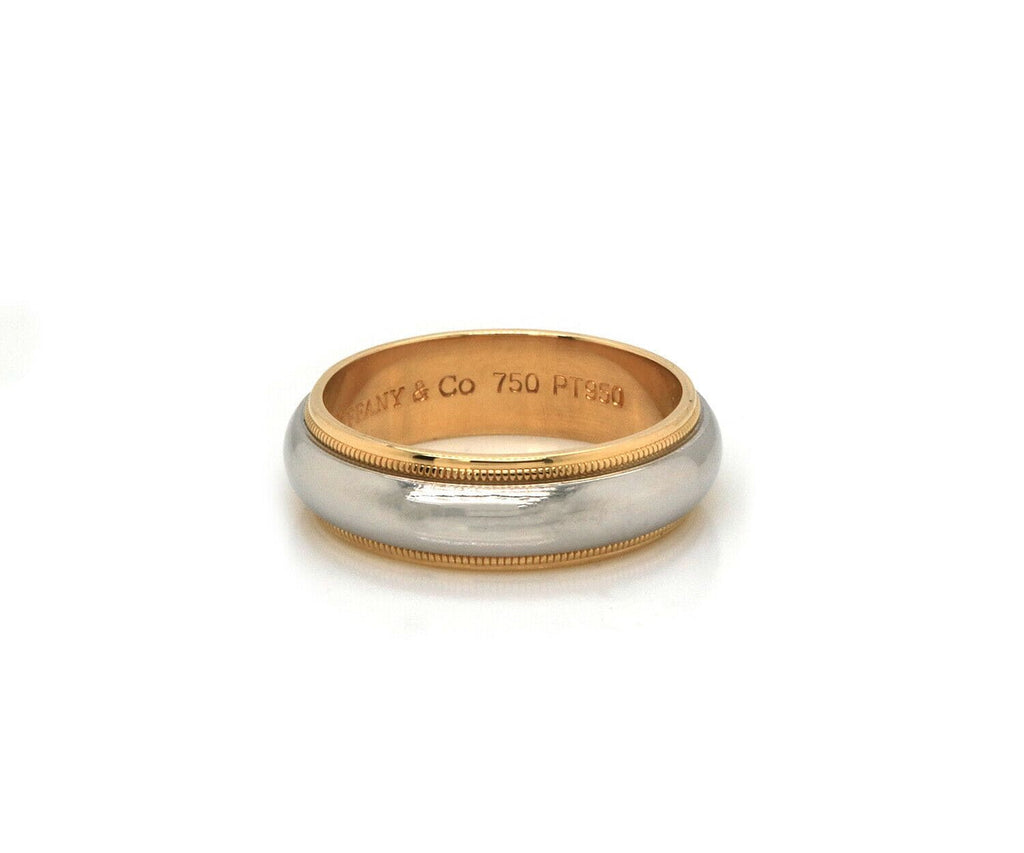 TIFFANY & CO.] Tiffany Milgrein Band No. 19 Ring / Ring 3.5mm 6.28G T –  KYOTO NISHIKINO