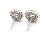 New Gabriel & Co. 1.01ctw Diamond Double Halo Semi Mount Stud Earrings in 14K