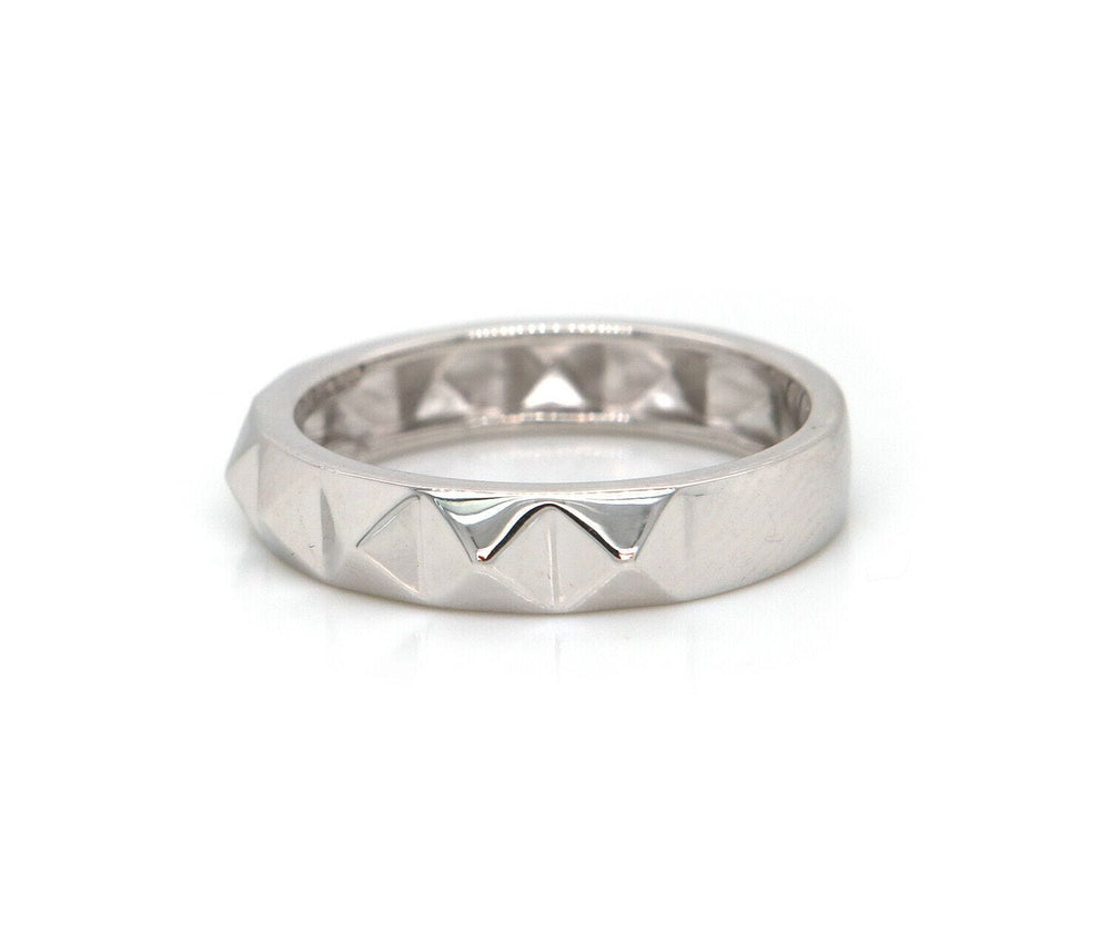 New Gabriel & Co. Pave Diamond Pyramid Stud Band Ring in 14K