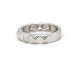 New Gabriel & Co. Pave Diamond Pyramid Stud Band Ring in 14K