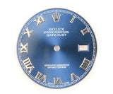 Rolex Blue Datejust Dial in Stainless Steel, 28mm