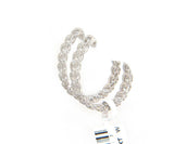New 1.36ctw Diamond Curb Link Style Hoop Earrings in 14K
