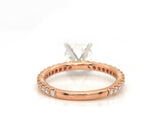 New Gabriel & Co. 0.36ctw Diamond Straight Semi Mount Ring in 14K