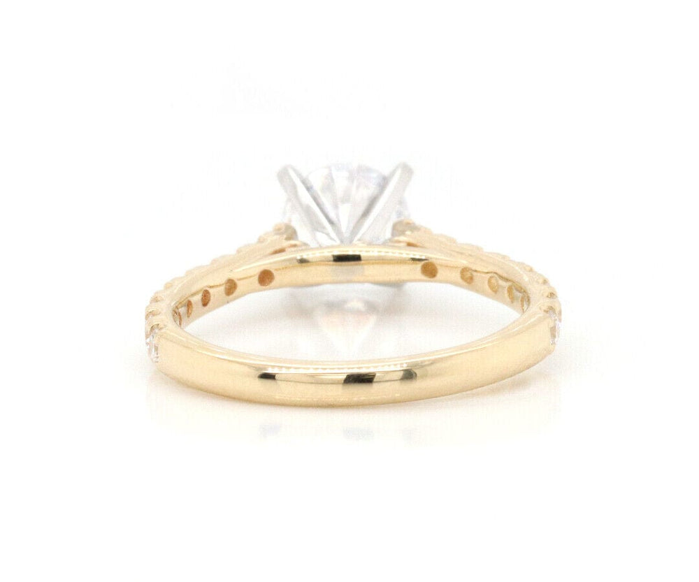 New Gabriel & Co. 0.51ctw Diamond Shared Prong Semi Mount Ring in 14K