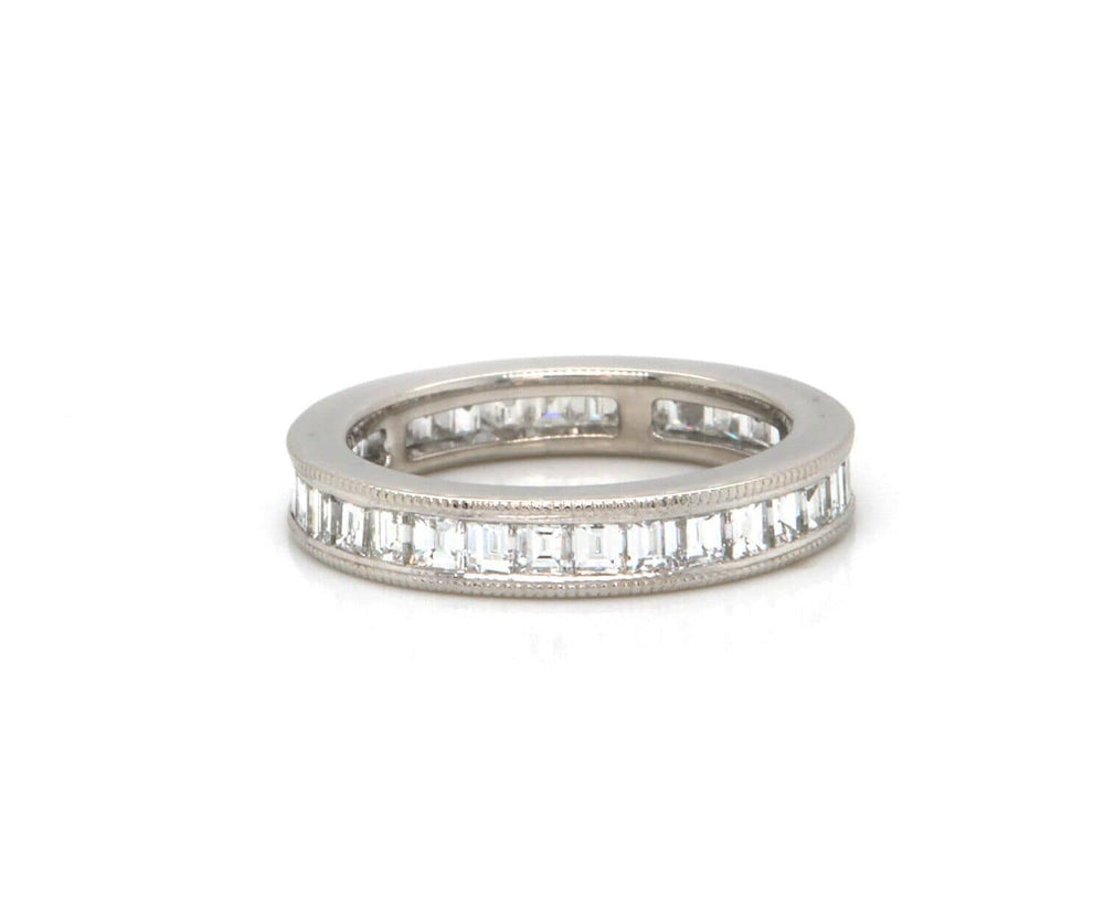 1.57ctw Baguette Diamond Channel Set Eternity Band Ring in Platinum