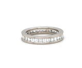 1.57ctw Baguette Diamond Channel Set Eternity Band Ring in Platinum
