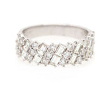 New 1.84ctw Baguette and Round Diamond Diagonal Band Ring in 14K