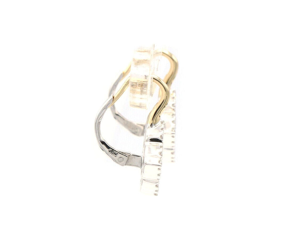 New Frederic Sage 1.02ctw Diamond Fleur D’Amour Earrings in 14K