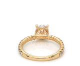 New Gabriel & Co. 0.54ctw Diamond Under Halo Semi Mount Ring in 14K