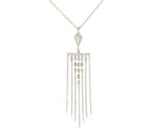 New From Gabriel & Co: 0.39ctw 7 Row Fringe Dangle Pendant in 14kt White Gold