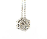 0.40ctw Diamond Hexagon Cluster Pendant Necklace in 18K