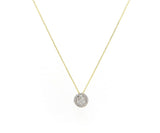 New 0.28ctw Diamond Cluster Halo Pendant Necklace in 14K