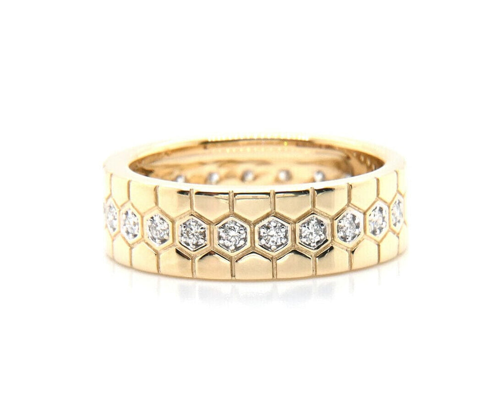 New Gabriel & Co. 0.24ctw Diamond Hexagon Pattern Ring in 14K