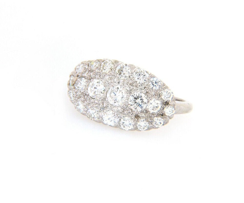 Vintage 1.00ctw Diamond Scalloped Edge Ring in 14K