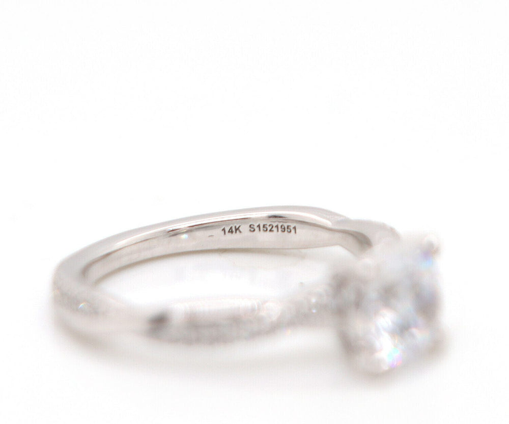 New Gabriel & Co. 0.16ctw Diamond Twist Semi Mount Ring in 14K