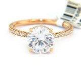 New Odelia 0.32ctw Diamond Under Prong Semi Mount Ring in 18K