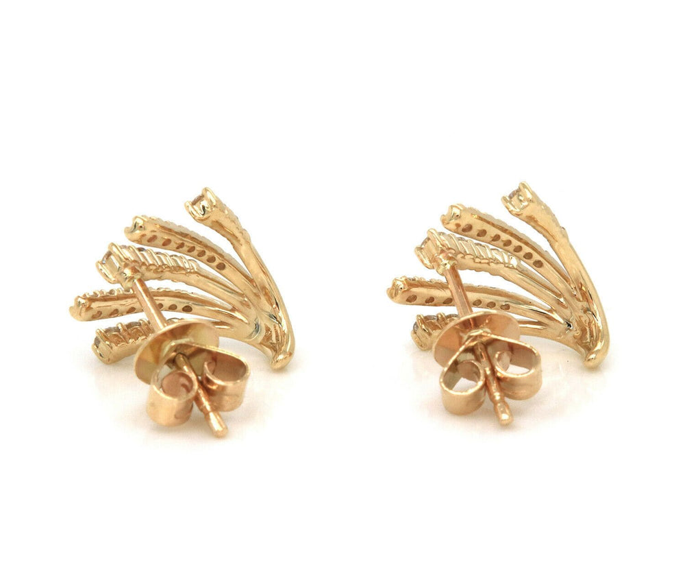 New Gabriel & Co. 0.52ctw Diamond Fan Stud Earrings in 14K