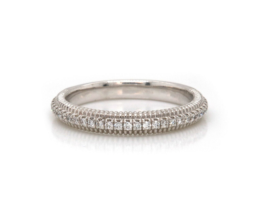 New Gabriel & Co. Shared Prong Diamond Milgrain Band Ring in 14K