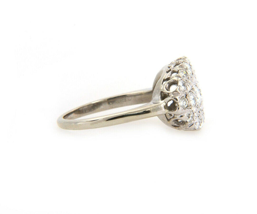 Vintage 1.00ctw Diamond Scalloped Edge Ring in 14K