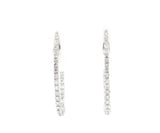 New 0.25ctw Diamond Slim Inside Out Hoop Earrings in 14K
