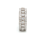 1.50ctw Diamond Bezel Triple Row Eternity Band Ring in Platinum