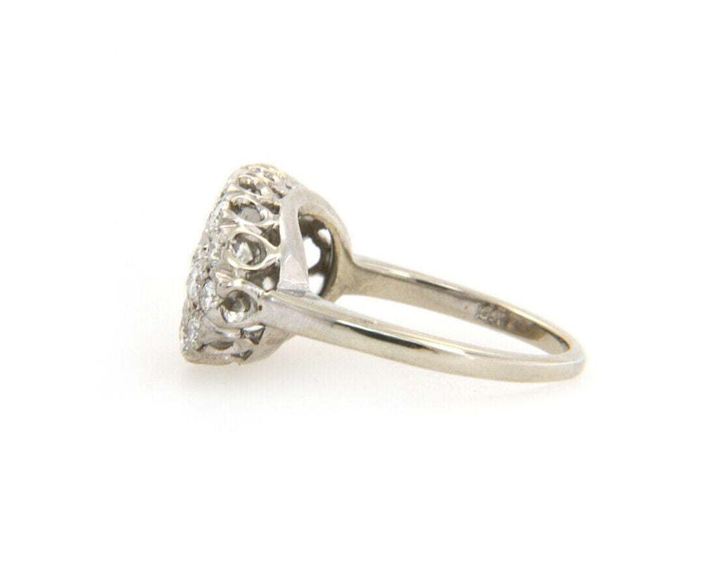 Vintage 1.00ctw Diamond Scalloped Edge Ring in 14K