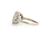 Vintage 1.00ctw Diamond Scalloped Edge Ring in 14K