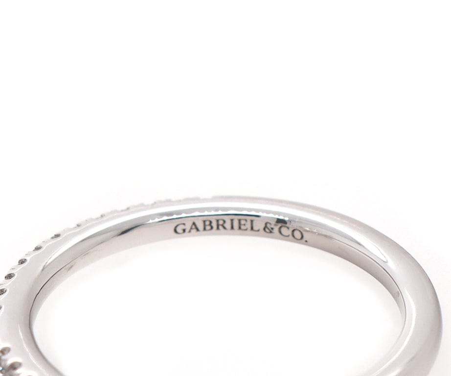 New Gabriel & Co. 0.18ctw Diamond Evelyn Classic Straight Semi Mount Ring in 14K