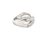 Effy 0.67ctw Baguette and Round Diamond Frame Crossover Ring in 14K