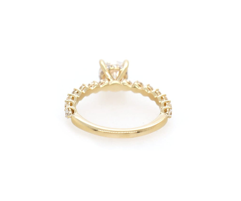 New Gabriel & Co. 0.57ctw Diamond Zelmira Contemporary Straight Semi Ring in 14K