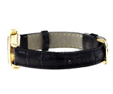 1952 Rolex Oyster Perpetual 6619 24MM Silver Dial Leather Band Ladies Watch