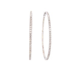 New 2.75ctw Diamond Inside Out Hoop Earrings in 14K