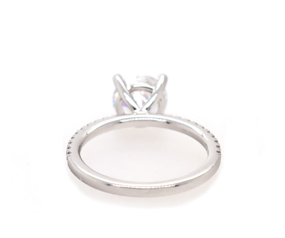 New Gabriel & Co. 0.18ctw Diamond Evelyn Classic Straight Semi Mount Ring in 14K