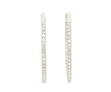 New 3.50ctw Diamond Inside Out Hoop Earrings in 14K
